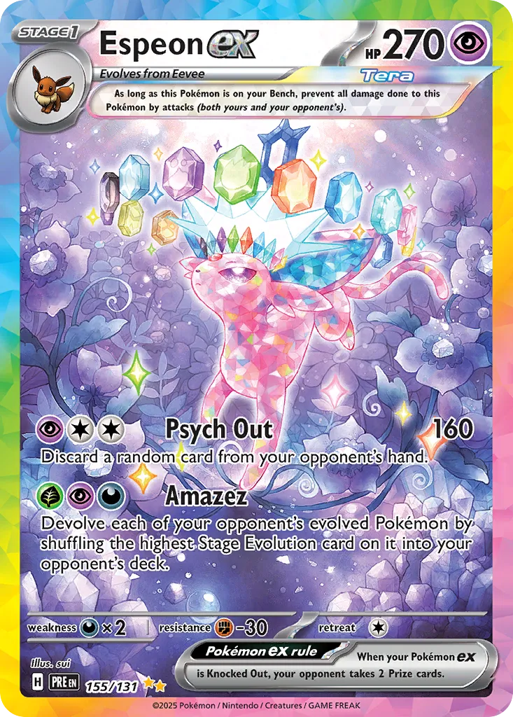 Pokemon TCG Prismatic Evolutions Espeon Special Illustration Rare
