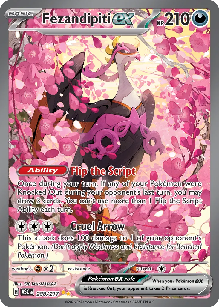 Pokemon TCG Ascended Heroes Fezandipiti Special Illustration Rare